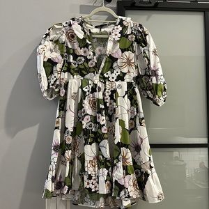 NWOT Maje Rafleur Puff Sleeve 70's Dress